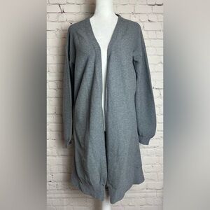 Athleta Longer Length Open Grey Cardigan